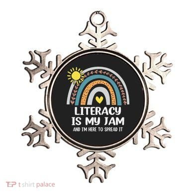 Literacy Is My Jam Literacy Teacher Reading Interventionist Ornament
