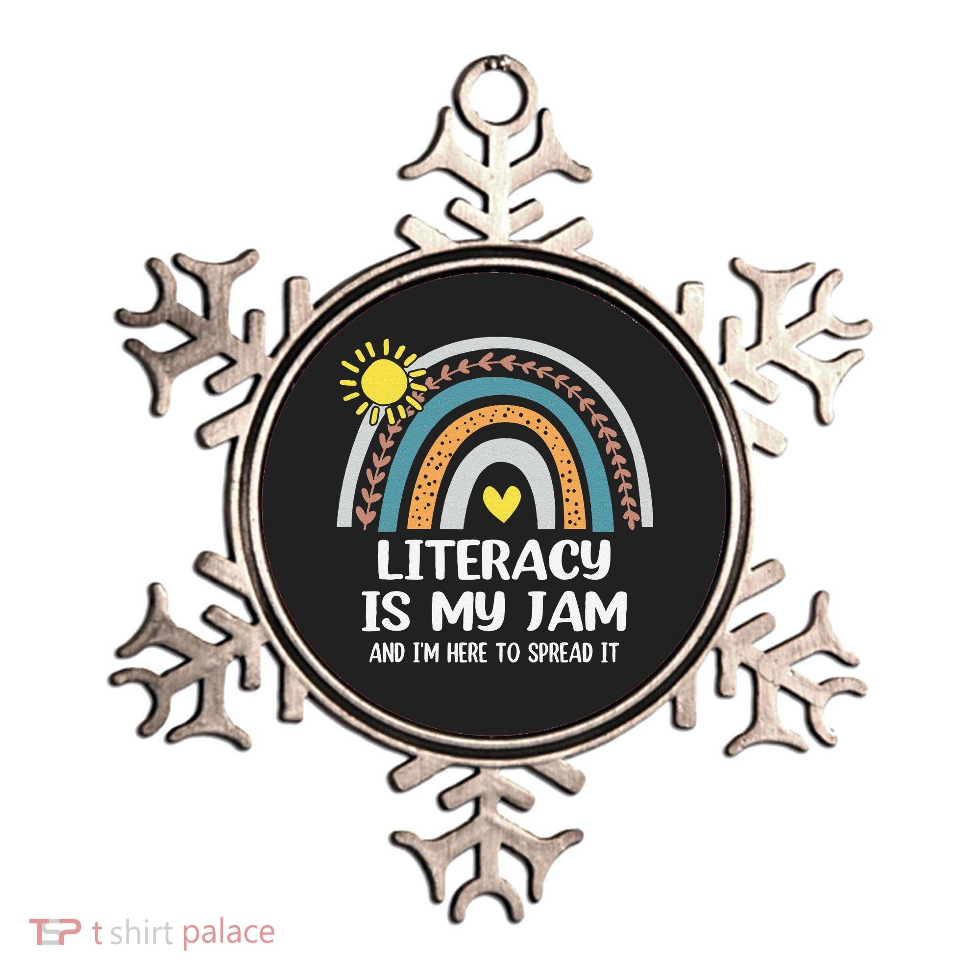 Literacy Is My Jam Literacy Teacher Reading Interventionist Ornament