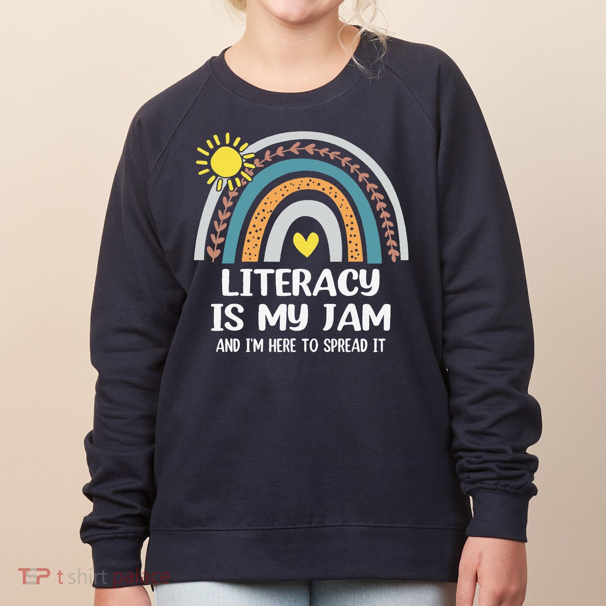 Literacy Is My Jam Literacy Teacher Reading Interventionist Women's Sweatshirt
