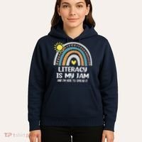 Literacy Is My Jam Literacy Teacher Reading Interventionist Hoodie thumb 5