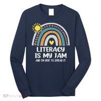 Literacy Is My Jam Literacy Teacher Reading Interventionist Long Sleeve Shirt thumb 0
