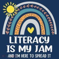 Literacy Is My Jam Literacy Teacher Reading Interventionist Sweatshirt thumb 3
