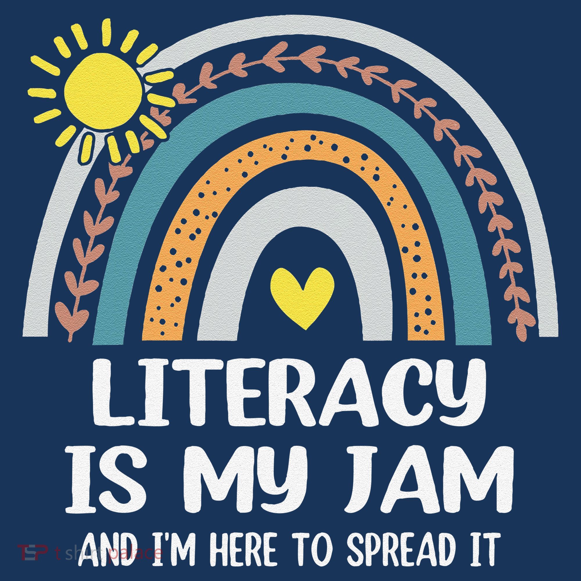 Literacy Is My Jam Literacy Teacher Reading Interventionist Sweatshirt