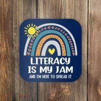 Literacy Is My Jam Literacy Teacher Reading Interventionist Coaster thumb 0