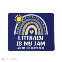 Literacy Is My Jam Literacy Teacher Reading Interventionist Mousepad thumb 0