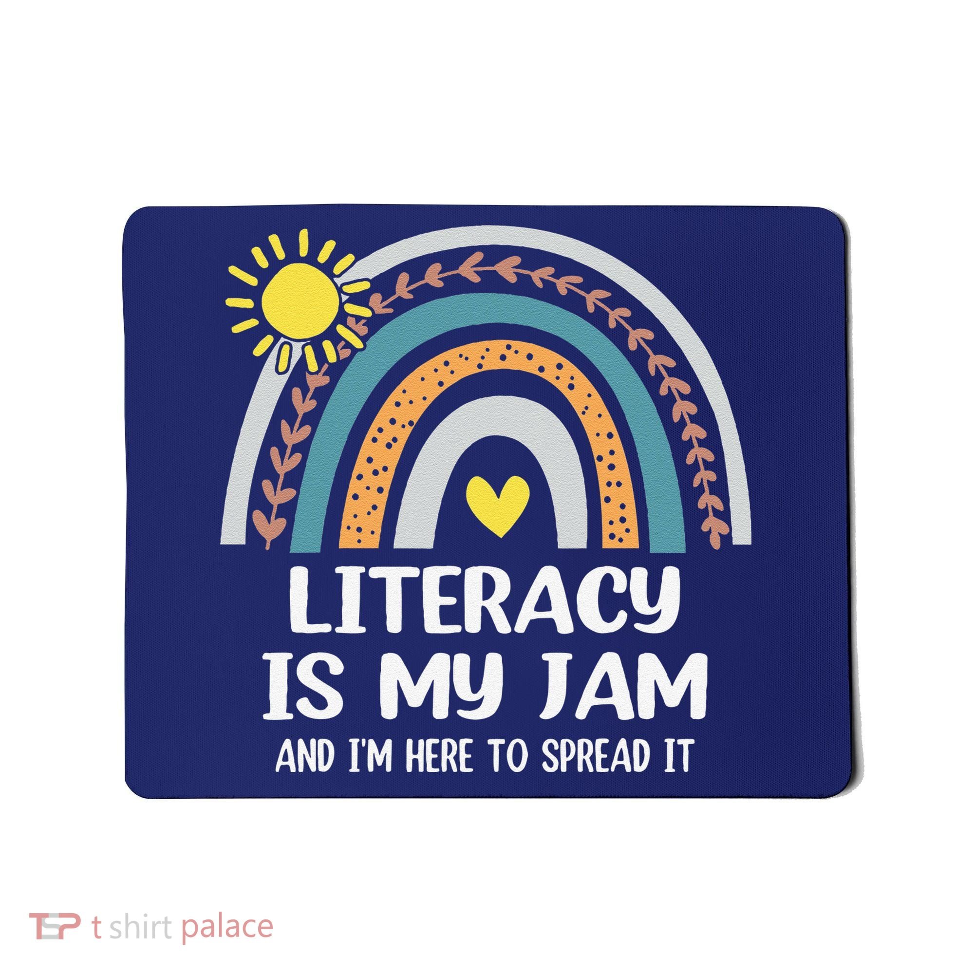Literacy Is My Jam Literacy Teacher Reading Interventionist Mousepad