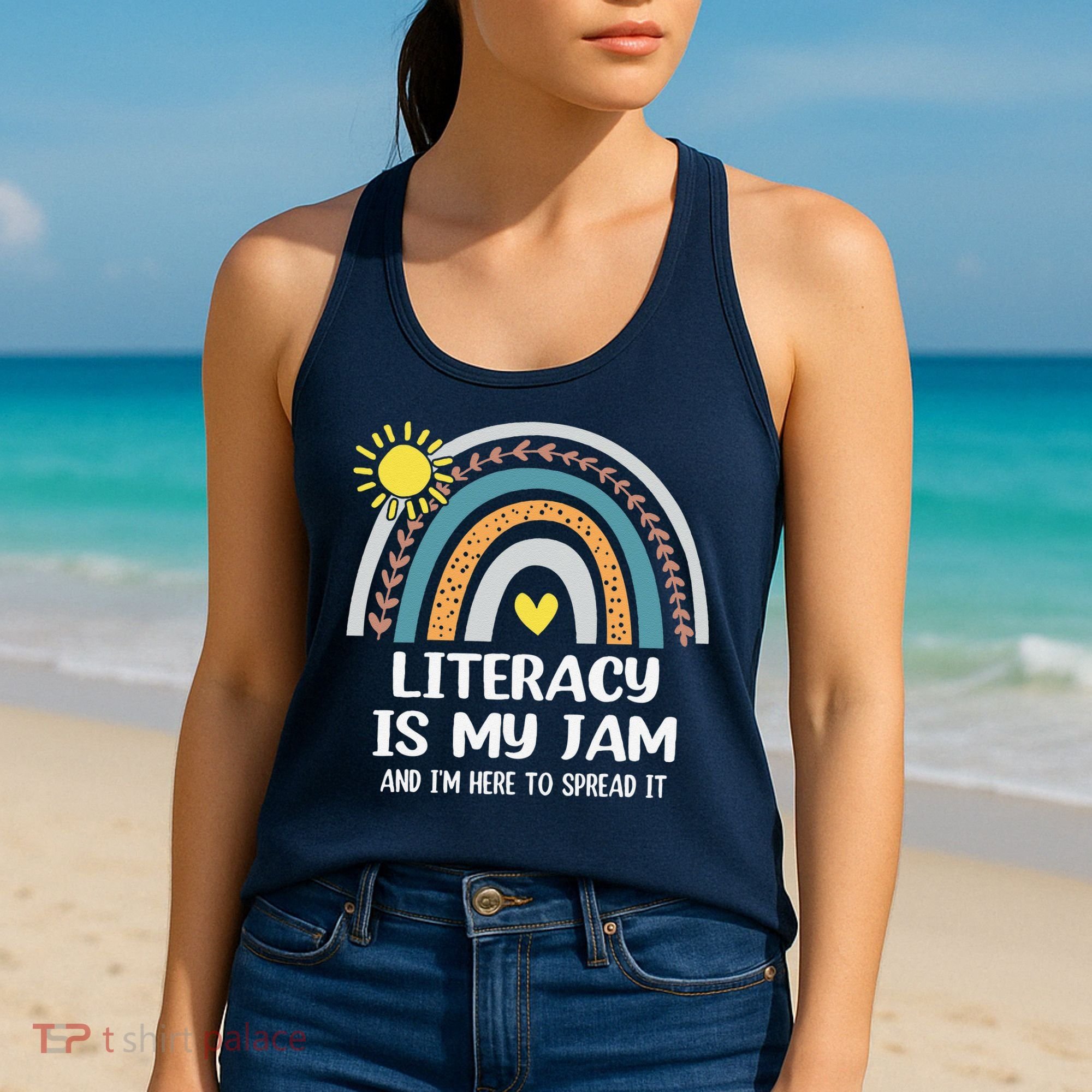 Literacy Is My Jam Literacy Teacher Reading Interventionist Women's Tank Top