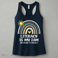 Literacy Is My Jam Literacy Teacher Reading Interventionist Women's Tank Top thumb 3