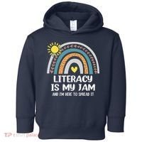 Literacy Is My Jam Literacy Teacher Reading Interventionist Toddler Hoodie thumb 0
