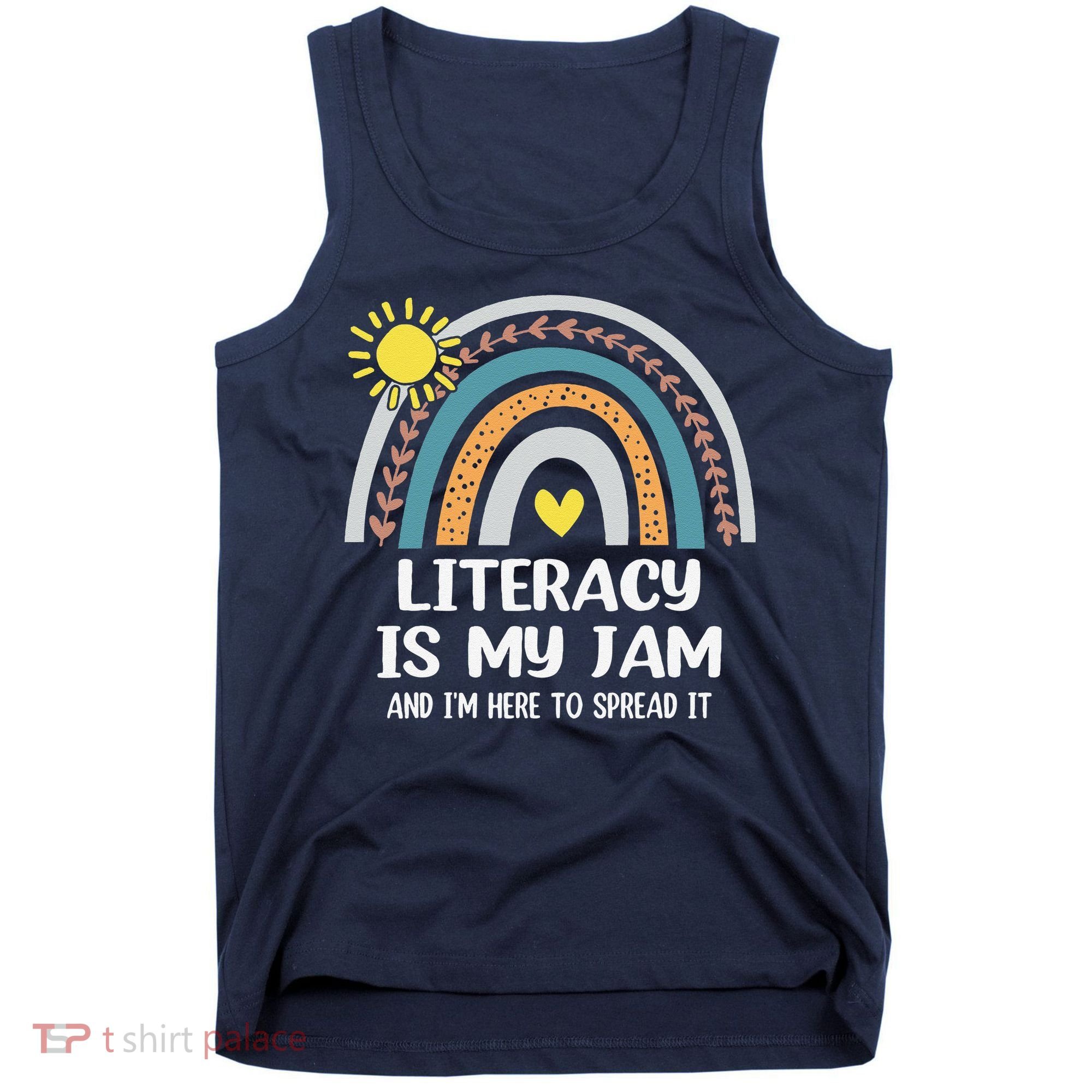 Literacy Is My Jam Literacy Teacher Reading Interventionist Tank Top