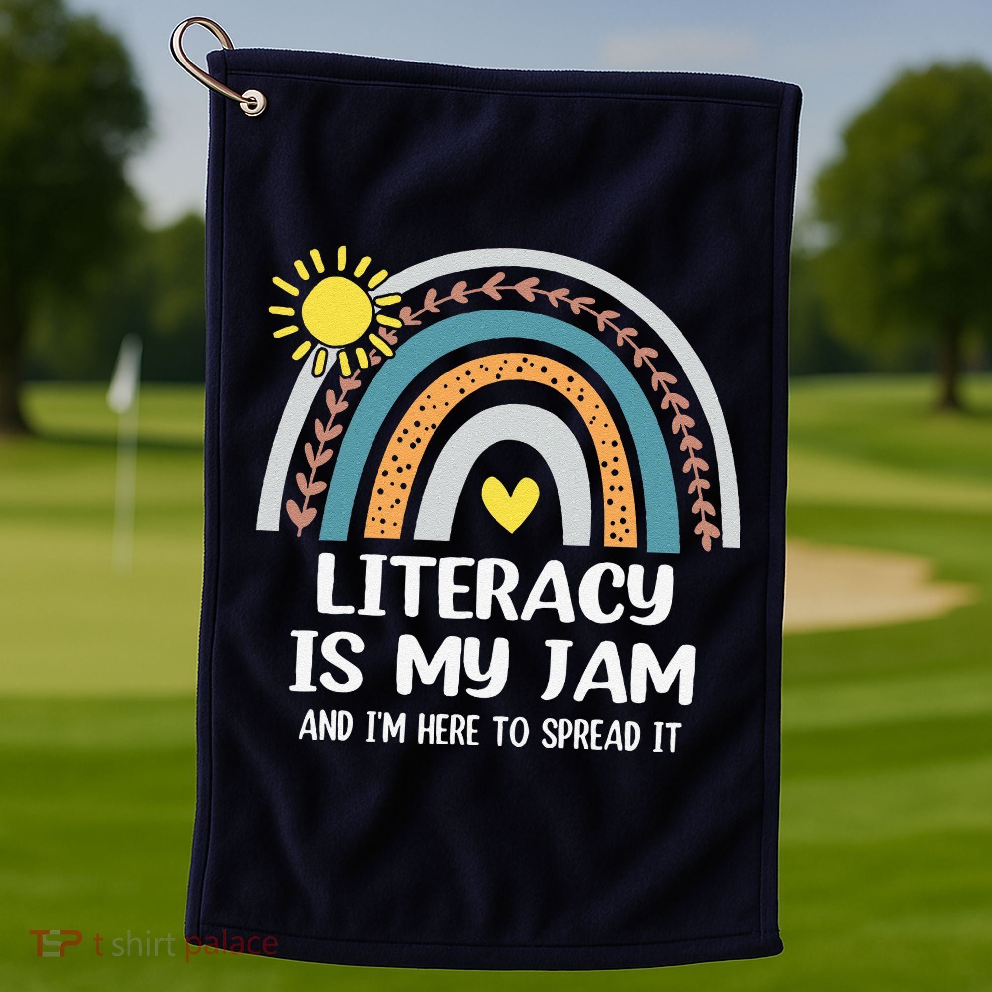 Literacy Is My Jam Literacy Teacher Reading Interventionist Golf Towel