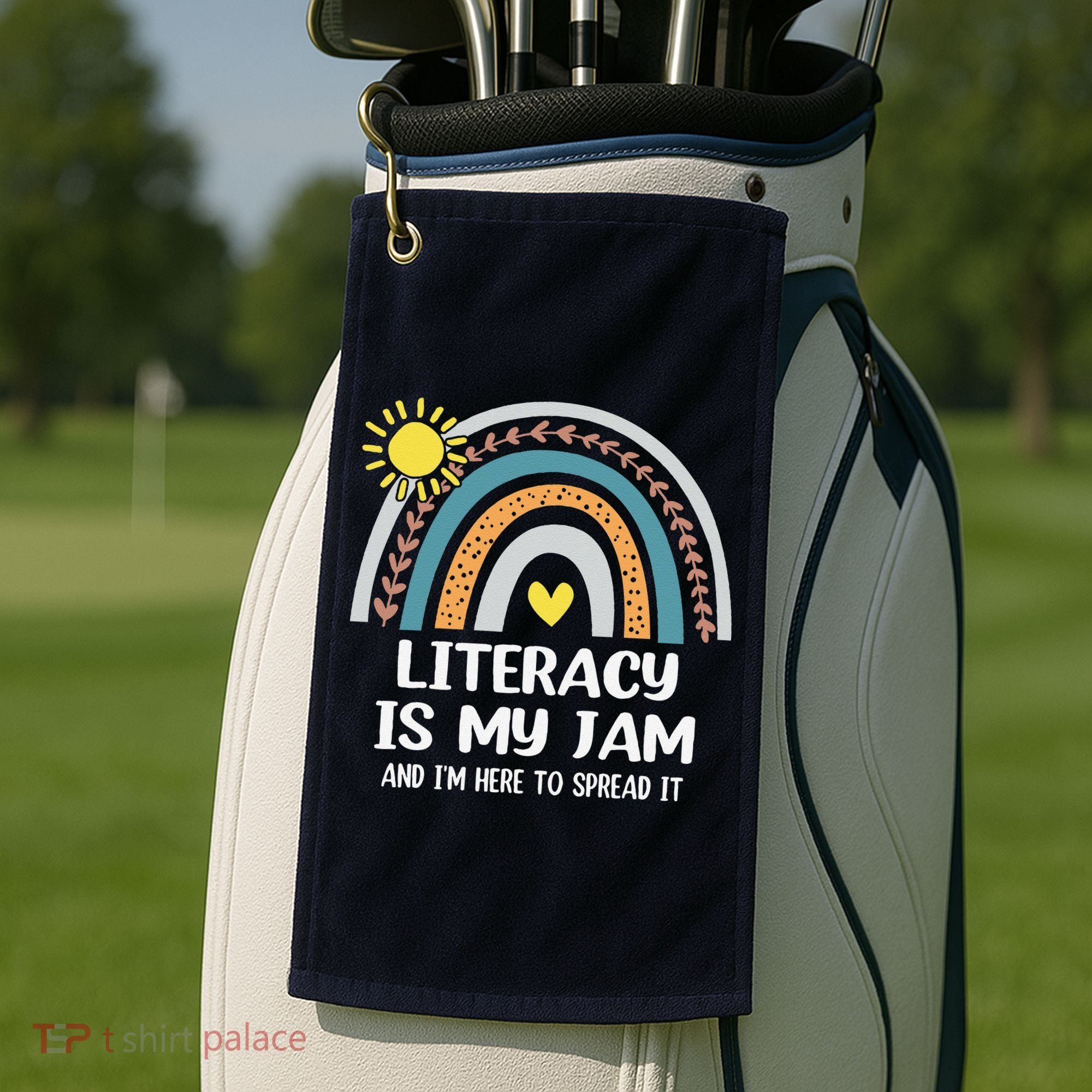 Literacy Is My Jam Literacy Teacher Reading Interventionist Golf Towel