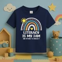 Literacy Is My Jam Literacy Teacher Reading Interventionist Toddler T-Shirt thumb 3