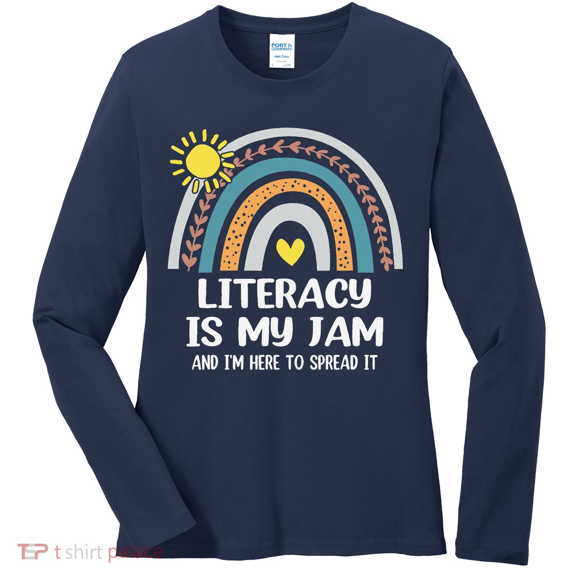 Literacy Is My Jam Literacy Teacher Reading Interventionist Women's Long Sleeve Shirt