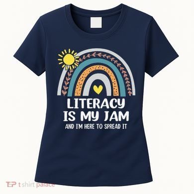 Literacy Is My Jam Literacy Teacher Reading Interventionist Women's T-Shirt