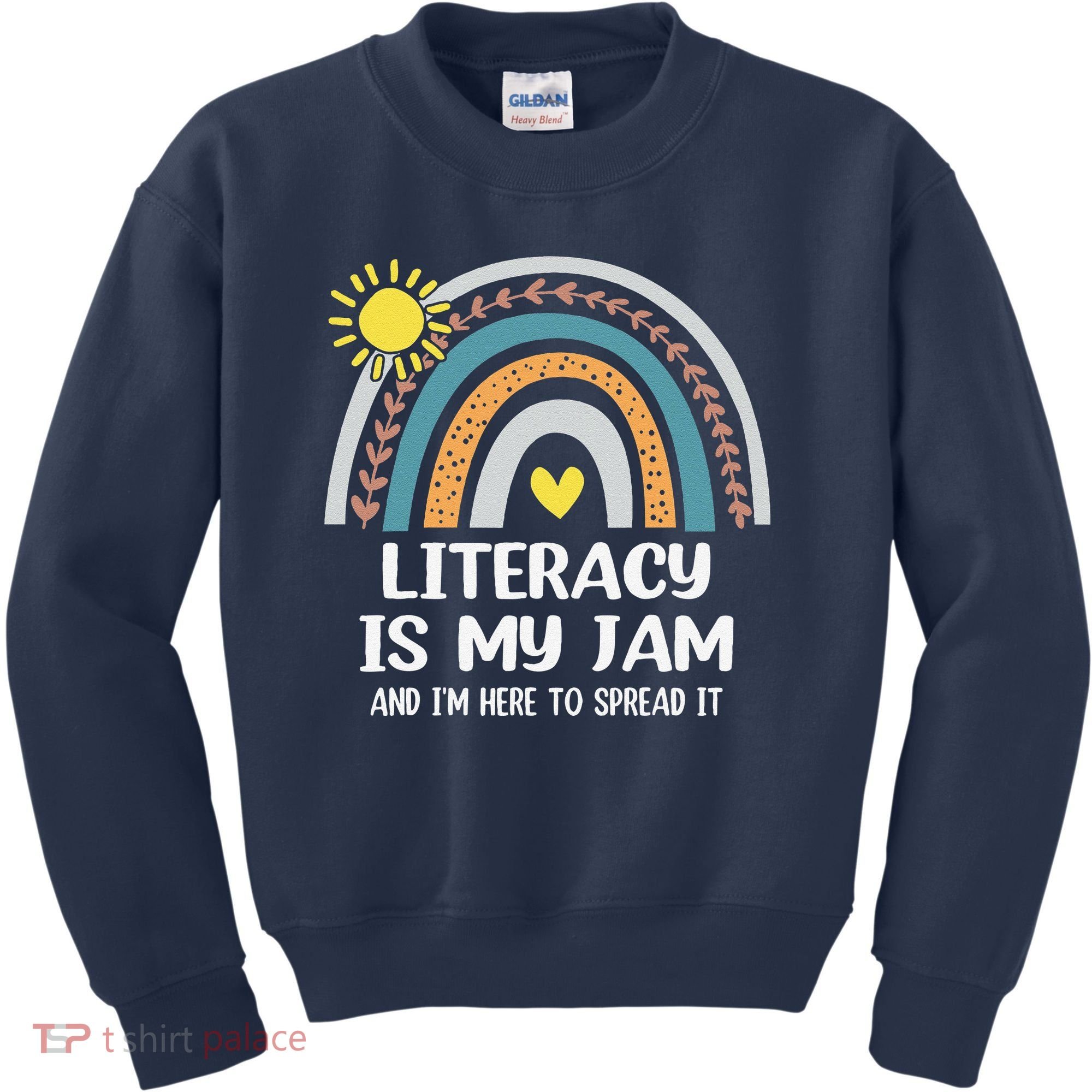 Literacy Is My Jam Literacy Teacher Reading Interventionist Kids Sweatshirt