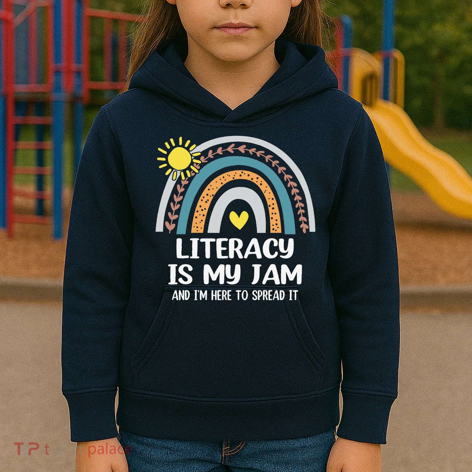 Literacy Is My Jam Literacy Teacher Reading Interventionist Kids Hoodie