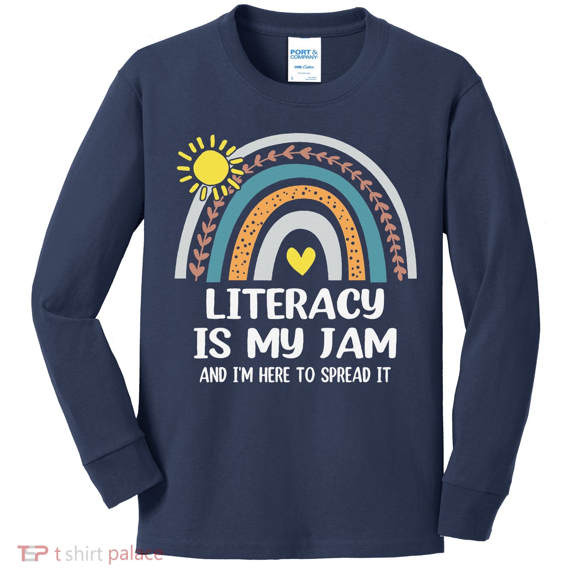 Literacy Is My Jam Literacy Teacher Reading Interventionist Kids Long Sleeve Shirt
