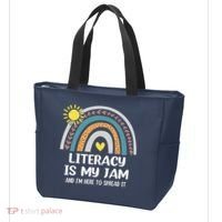Literacy Is My Jam Literacy Teacher Reading Interventionist Tote Bag thumb 3