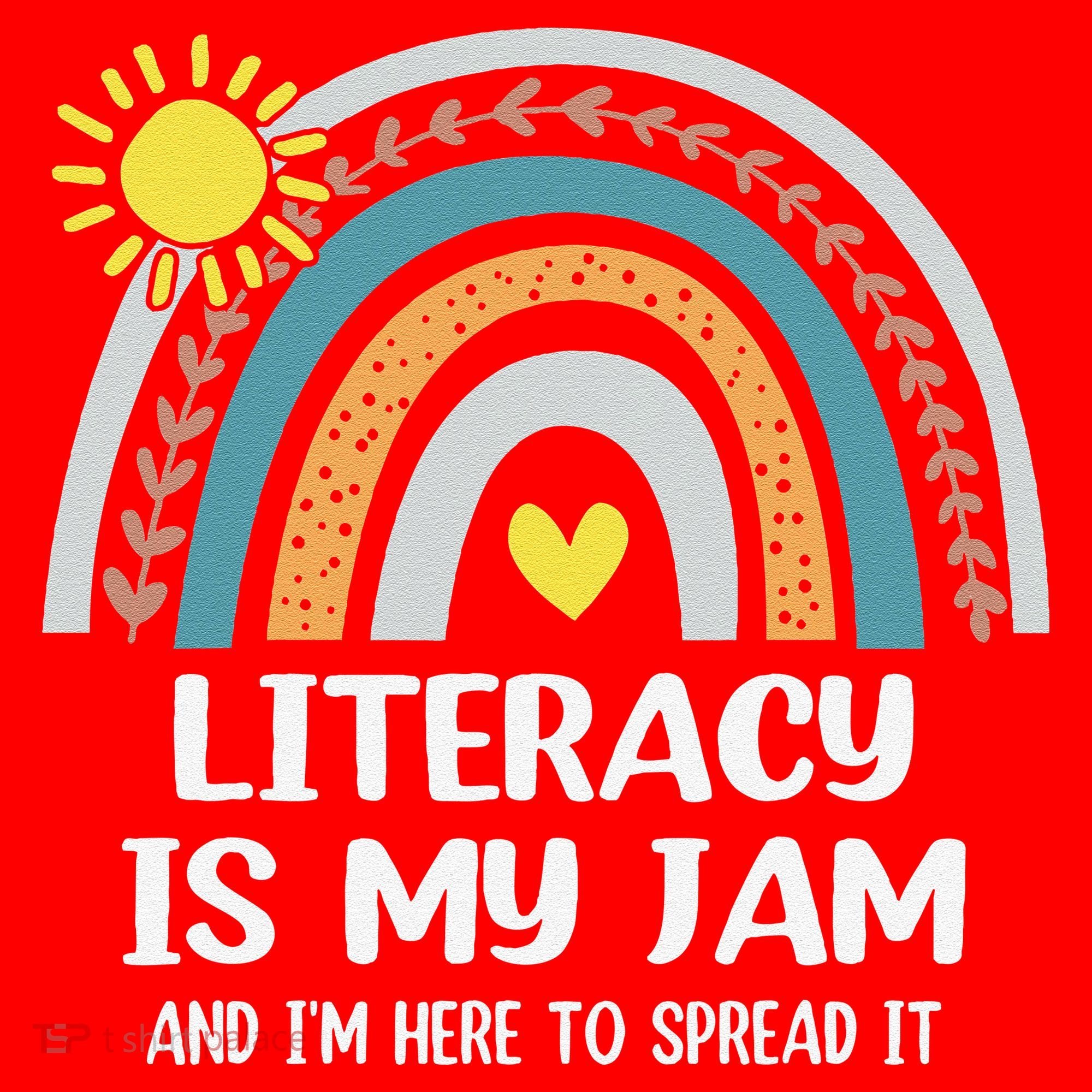 Literacy Is My Jam Literacy Teacher Reading Interventionist Santa Hat