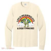 Life Is Meaningless And Everything Dies Jesus Riding Dinosaur Long Sleeve Shirt thumb 0