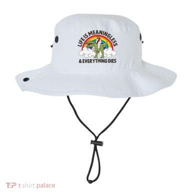 Life Is Meaningless And Everything Dies Jesus Riding Dinosaur Bucket Hat