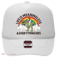Life Is Meaningless And Everything Dies Jesus Riding Dinosaur Hat thumb 0