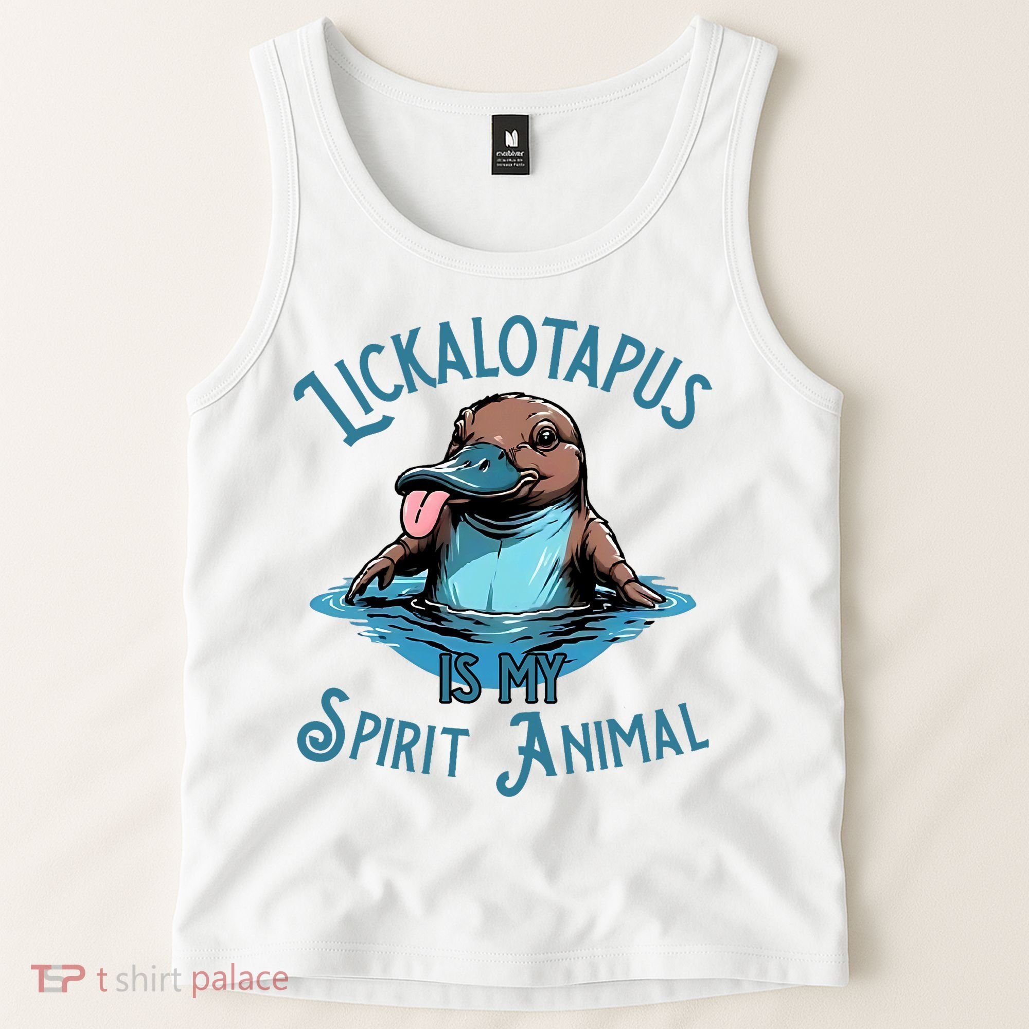 Lickalotapus Is My Spirit Animal Meme Funny Lickalotapus Tank Top