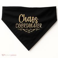 Limited Chaos Coordinator Gold Script USA-Made Doggie Bandana thumb 0
