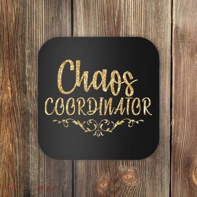 Limited Chaos Coordinator Gold Script Coaster