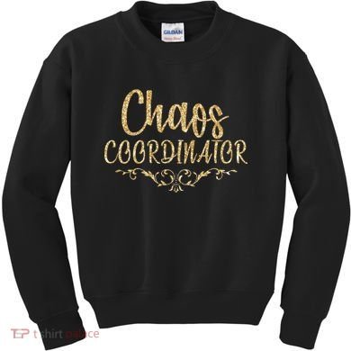 Limited Chaos Coordinator Gold Script Kids Sweatshirt
