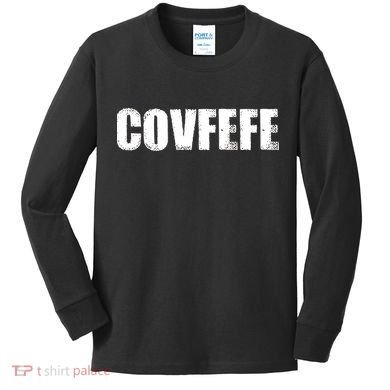 Limited Edition - Distressed Covfefe Kids Long Sleeve Shirt