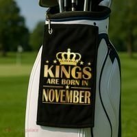 Limited Edition - Kings Are Born in November Golf Towel thumb 2