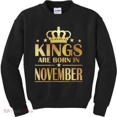 Limited Edition - Kings Are Born in November Kids Sweatshirt