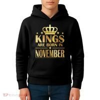 Limited Edition - Kings Are Born in November Kids Hoodie thumb 4