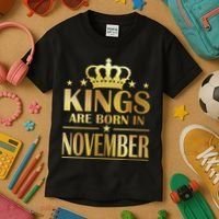 Limited Edition - Kings Are Born in November Kids T-Shirt thumb 3