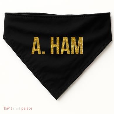 Limited Edition A. Ham Gold Foil Print USA-Made Doggie Bandana