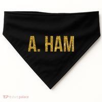 Limited Edition A. Ham Gold Foil Print USA-Made Doggie Bandana thumb 0