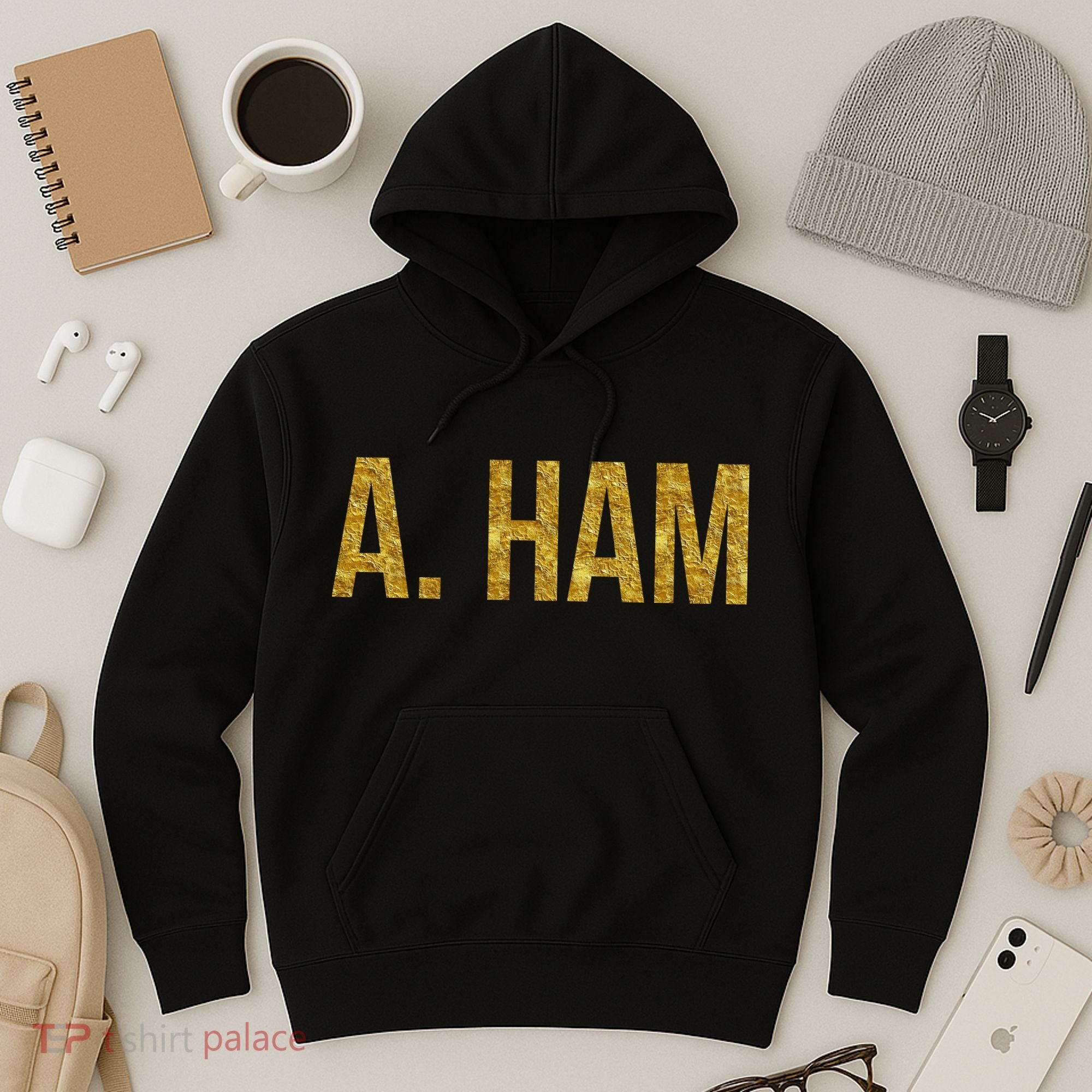 Limited Edition A. Ham Gold Foil Print Hoodie