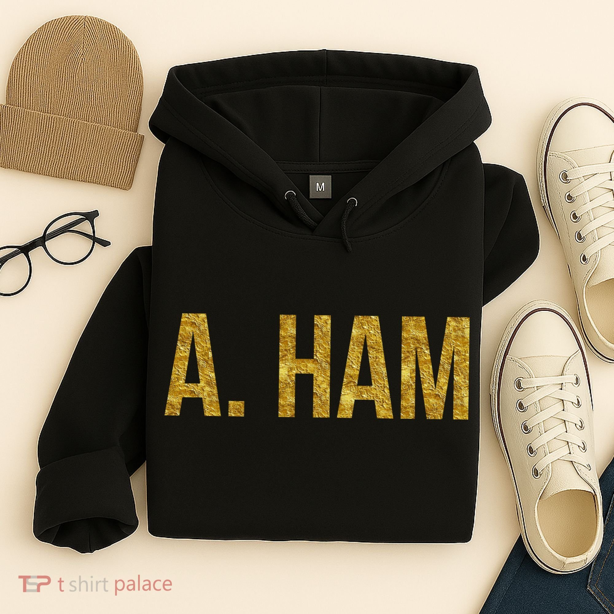 Limited Edition A. Ham Gold Foil Print Hoodie