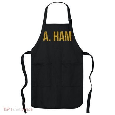 Limited Edition A. Ham Gold Foil Print Apron