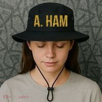 Limited Edition A. Ham Gold Foil Print Bucket Hat thumb 3