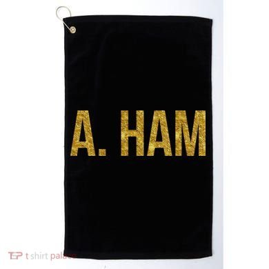 Limited Edition A. Ham Gold Foil Print Golf Towel