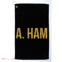 Limited Edition A. Ham Gold Foil Print Golf Towel thumb 0