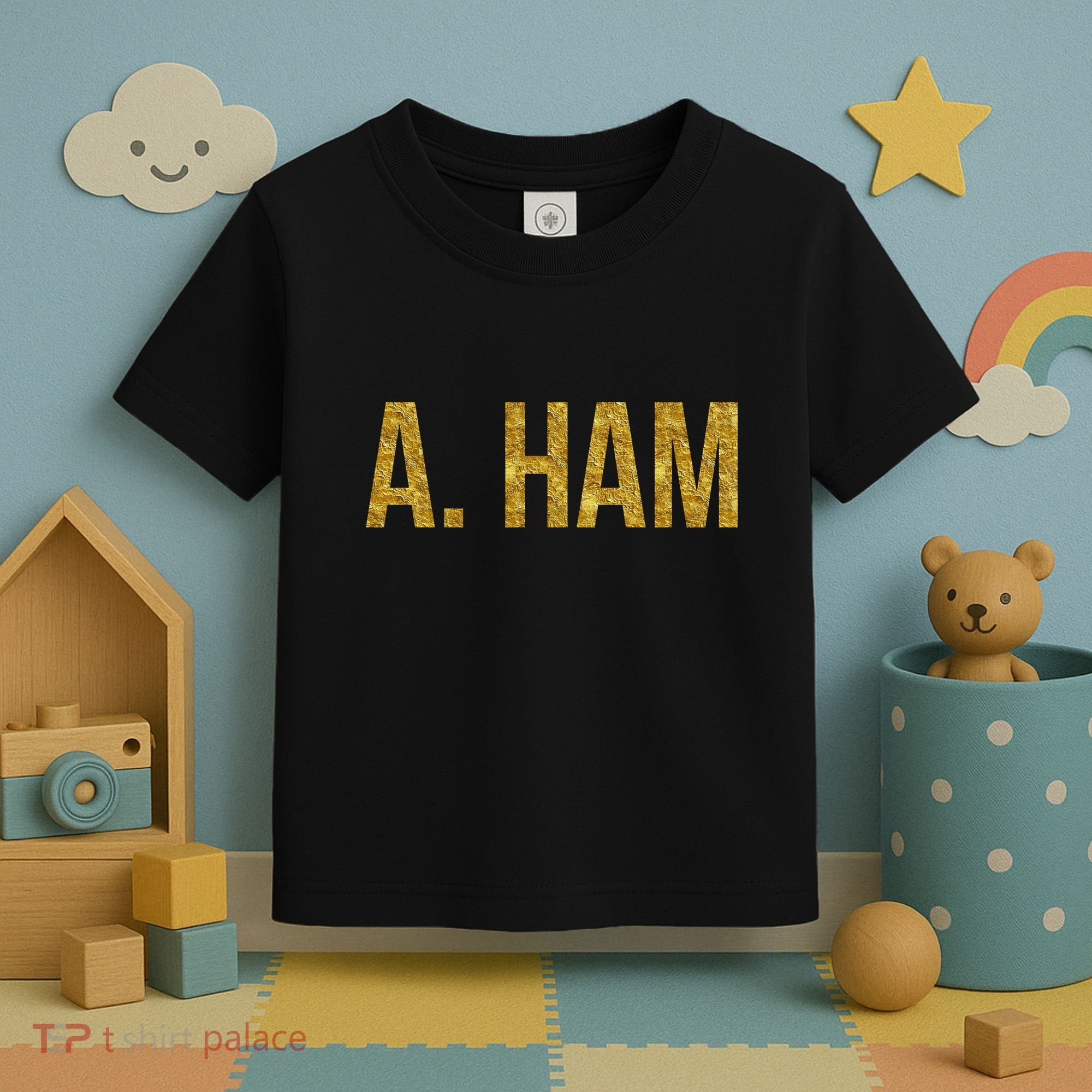Limited Edition A. Ham Gold Foil Print Toddler T-Shirt