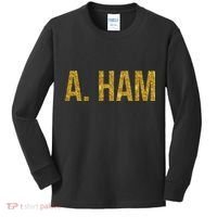 Limited Edition A. Ham Gold Foil Print Kids Long Sleeve Shirt thumb 0