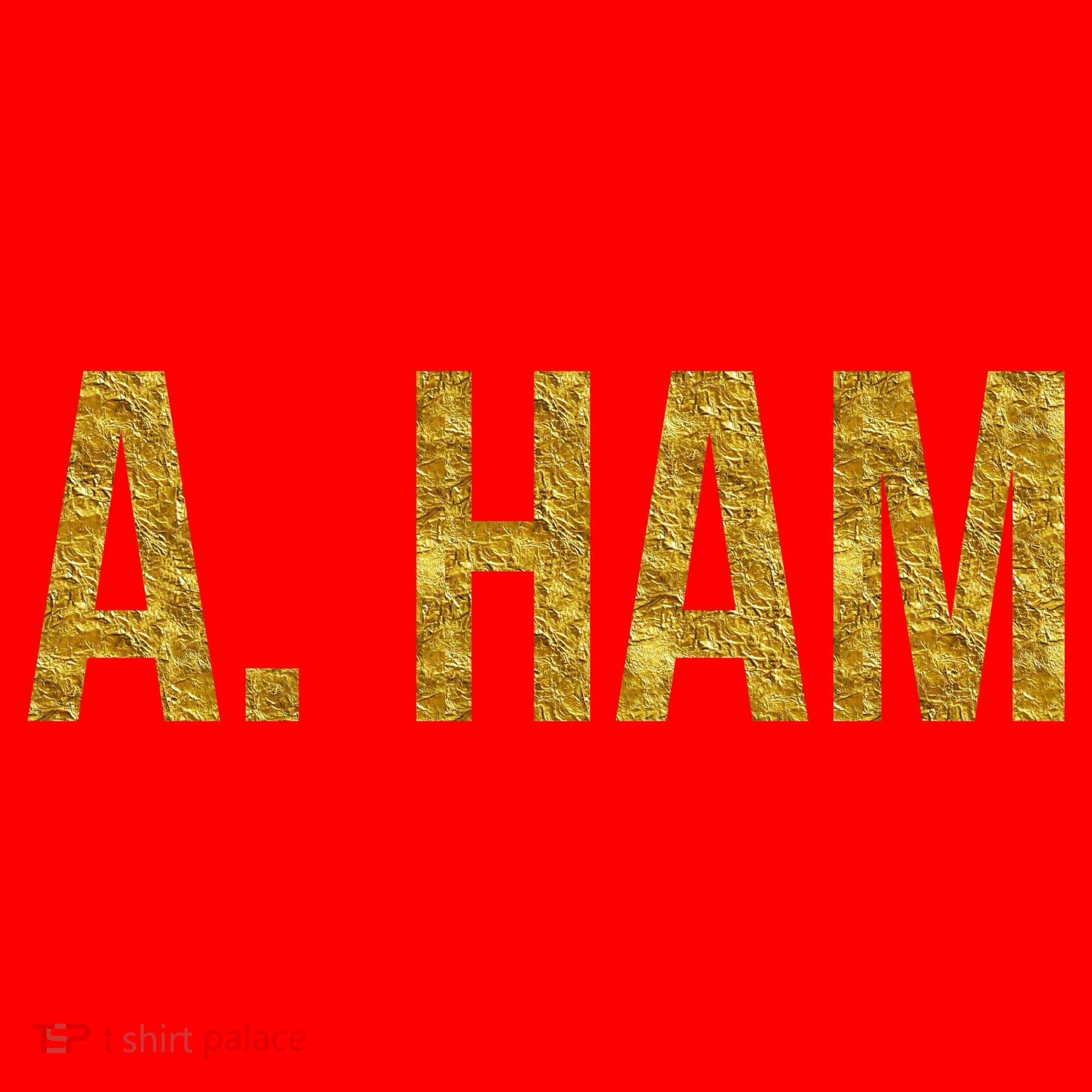 Limited Edition A. Ham Gold Foil Print Santa Hat