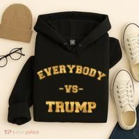 Limited Edition Everybody VS Trump Gold Print Hoodie thumb 4