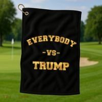 Limited Edition Everybody VS Trump Gold Print Golf Towel thumb 1