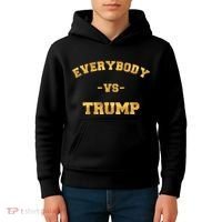 Limited Edition Everybody VS Trump Gold Print Kids Hoodie thumb 4